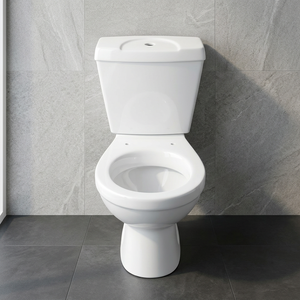 Inodoro de Cerámica de Dos Piezas de Calidad Europea, Inodoro de Piso para Baño, Sanitario - Product Image 3