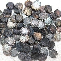 Disques ronds en nacre noire naturelle percée de 30 mm, pierres polies pour la fabrication de bijoux