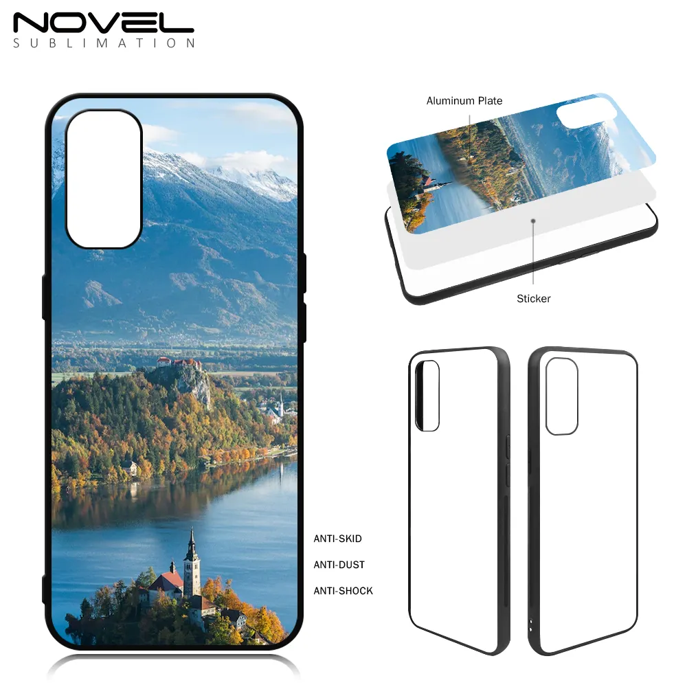 For OPPO Reno Series 2023 new arrival Rubber Case 2D TPU+PC Sublimation Soft Silicone Blank Phone Housing For Oppo Reno 4