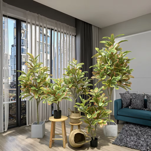 ต้นโครตันประดิษฐ์ ต้นโคเดียมวาเรียเกตัมปลอม ใบหลากสีสัน สำหรับตกแต่งบ้าน สำนักงาน ภายในอาคาร มีหลายขนาด - Product Image 2