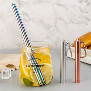 Paglia da <span class=keywords><strong>Cocktail</strong></span> pieghevole pieghevole in metallo approvata - Product Image 3