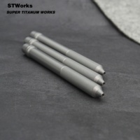 Stylo tactique à action par boulon en titane Grade 5 Ti 6Al 4V, usiné CNC, stylo à bille de poche EDC avec brise-vitre en acier tungstène