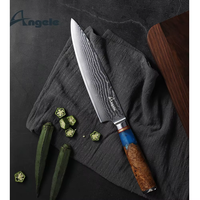 Couteau de cuisine japonais Damas AUS10 en acier super résistant de 7,5 pouces, 67 couches, à haute teneur en carbone, ultra-affûté, idéal pour le travail des bouchers