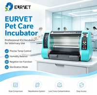 Incubateur pour animaux de compagnie EUR VET de qualité supérieure avec compresseurs d'air doubles, humidificateur à ultrasons et stérilisation pour usage clinique et hospitalier