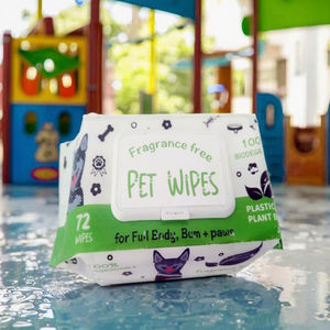 Lingettes humides écologiques en bambou pour animaux de compagnie 80 pièces par paquet de logo personnalisable au parfum doux pour le nettoyage domestique - Product Image 1