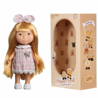 Boneka Kentang 24CM 3 Model Gaun Tweed Plaid Kawaii Pipi Merah Muda Boneka Vinyl Dengan Kotak Hadiah Dekorasi Rumah Hadiah untuk Anak Perempuan