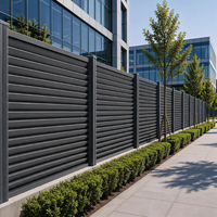 Panneau de clôture moderne en aluminium sur mesure avec ventilation et flux d'air pour usage résidentiel extérieur