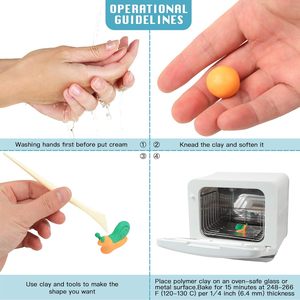 XinyiArt 50 couleurs d'argile à <span class=keywords><strong>modeler</strong></span> 20g Kits d'argile polymère pour enfants DIY Moule Cuisson au <span class=keywords><strong>four</strong></span> Argile avec boîte de rangement Outils de sculpture - Product Image 5