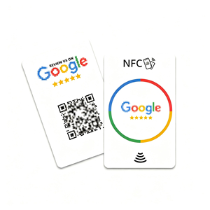 Programmable Social Media NFC215 GoogleReview NFC with QR Code <b>Card</b> - Product Image 1