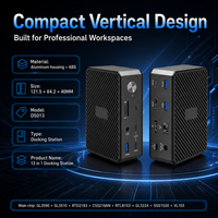 Base de Conexión USB-C 13 en 1 con 2 Puertos 4K, 1 Puerto DP 4K, 2 Puertos USB 10Gbps, 3 Puertos USB 5Gbps, LAN Gigabit, Ranuras TF/SD, Audio, 20W PD, Alimentación por CC