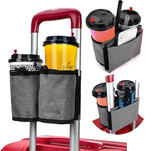 Wholesale Portable Travel Luggage Cup Holder Free Hand Suitcase <b>Drink</b> Bag Milk Tea Coffee Mugs Fits All Handles - Product Image 5