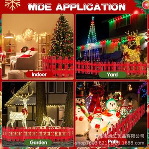 <b>Christmas</b> <b>Tree</b> Fence Wood Rectangle Red Holiday Decoration <b>Christmas</b> <b>Tree</b> <b>Base</b> Stand Accessory - Product Image 5