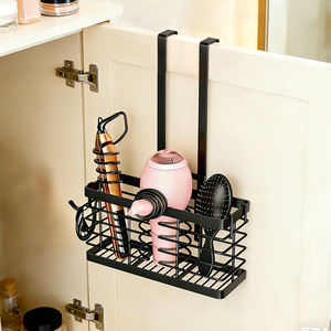ที่เก็บของอเนกประสงค์โลหะ 3 วิธีการติดตั้ง ปรับความสูงได้ สำหรับไดร์เป่าผม เครื่องม้วนผม เครื่องสำอาง ใช้ในห้องน้ำ ห้องนอน - Product Image 3