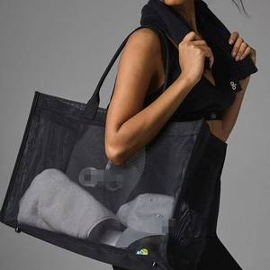 Bolso de Mano de Malla <span class=keywords><strong>AloA</strong></span>, Bolso de Playa Transparente para Mujer, Bolso Ligero de Hombro y Cruzado, para Yoga, Fitness y Deportes, Tamaño Mediano - Product Image 4