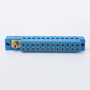 Bloque de Terminales Monopolar Azul FJ6, 1 Entrada, 4, 6, 9, 12, 15 Salidas, Conexión por Tornillo - Product Image 3