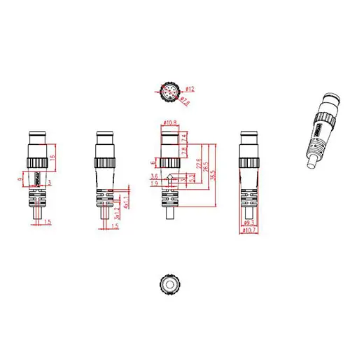 Electric Waterproof Connector 10 Pin Wire To Wire Electric Waterproof Connector Male Female Plugs Sockets