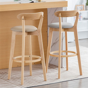 Taburete alto <span class=keywords><strong>de</strong></span> madera para exteriores, muebles modernos <span class=keywords><strong>de</strong></span> cuero para restaurante, patio, precio barato - Product Image 3