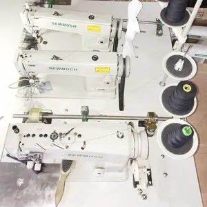 three head hair weft making machine