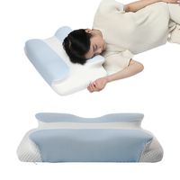 Oreiller spatial nouvellement conçu 3d oreiller cervical ergonomique double support cou et oreiller mousse à mémoire de forme pour dormir au lit