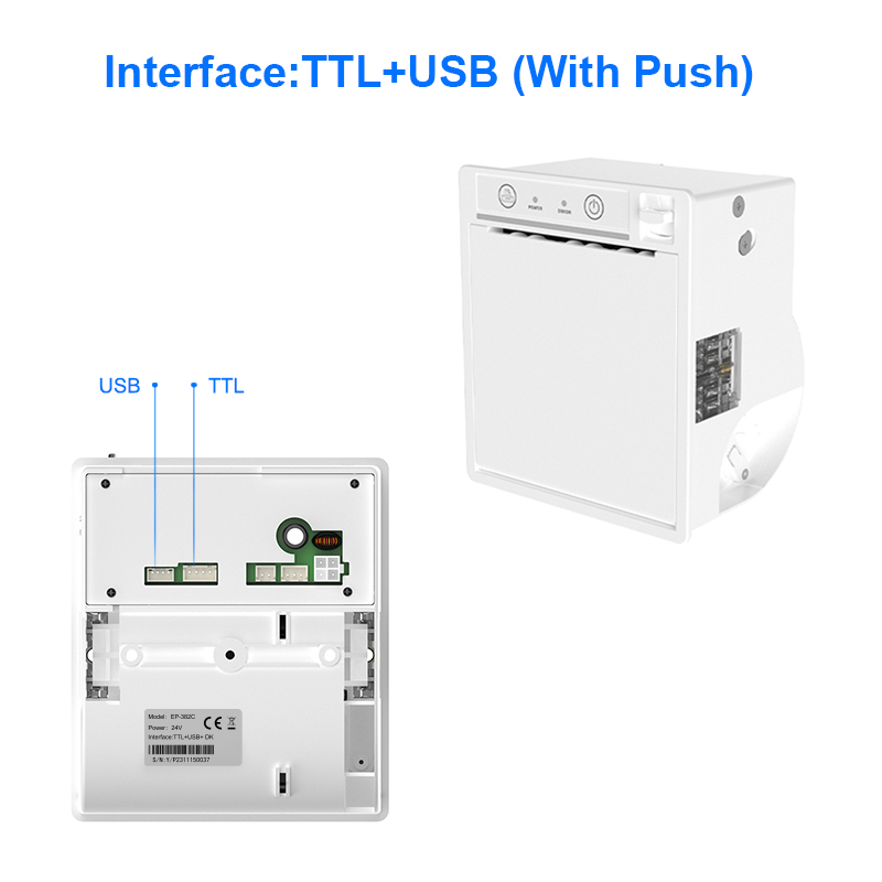 Bouton poussoir RU blanc 24V