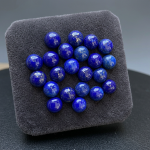 Lapis-lazuli bleu naturel, cabochon rond 6x6 mm, pierre précieuse en vrac pour la création de bijoux, pierre de haute qualité provenant du fabricant - Product Image 4