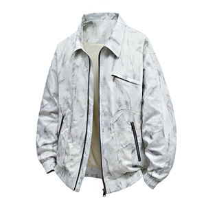 Veste décontractée pour homme, style frock tie-dye, avec logo personnalisé, pour le printemps et l'automne, grande taille, coupe ample et épaissie pour un effet volumineux. - Product Image 1