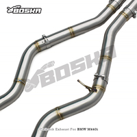 Escape Trasero de Alto Flujo Personalizado de Lujo para M440/M440i B58 3.0T 2017-2025 Boska Racing, Acero Inoxidable 304, 1.5mm de Grosor, Pulido