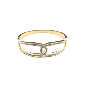 BBBA-04063 Fashionable Cuff Bangles Gold Plated with <b>Crystal</b> & Rhinestone Elegant and Stylish Party Accessories for Women - Product Image 2