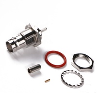 Connecteur BNC à angle droit Raynool 50 Ohm à sertir pour RG58 RG316, connecteur BNC femelle à angle droit pour montage sur circuit imprimé pour CCTV