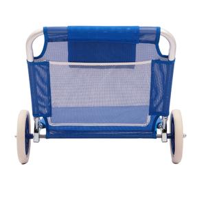 عرض ترويجي: خصم كبير على كرسي شاطئ قابل للطي خفيف الوزن من الألومنيوم مع 5 أوضاع قابلة للتعديل وعجلات - Product Image 3