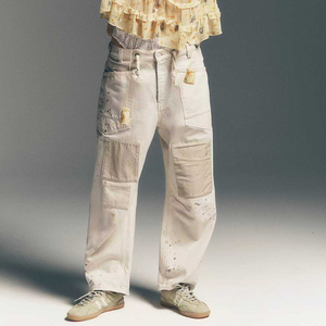 Novedades de Channel 2026, Jeans Moxie de Pierna Ancha con Cordón Ajustable, Cintura Media, Estilo Boyfriend, Patchwork, Pantalones Vaqueros Cortos - Product Image 6