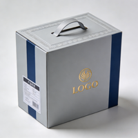 Boîte cadeau rigide de luxe personnalisée avec poignée, impression haut de gamme pour emballages cadeaux bébé et maternité