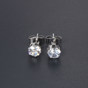 Boucles d'oreilles en diamant, taille brillant rond, 1 carat, bijoux cadeau pour femme, hypoallergéniques CF063 - Product Image 3