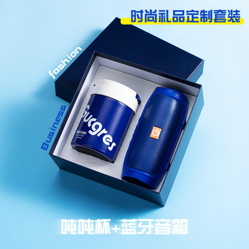 Bleu - Ensemble de haut-parleurs de caisson de basses 316 avec paille et gobelet de toilette (ensemble de deux pièces)