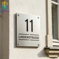 Panneau de numéro de maison LED moderne étanche rétroéclairé pour cour, villa, manoir, jardin, portail extérieur, enseigne de porte 3D