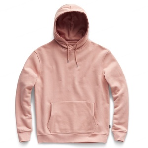 Sudaderas con Capucha Personalizadas de Algodón Orgánico/Poliéster, Tejidas, Impermeables, Color Durazno, para Hombre - Product Image 2