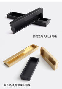Hidden Installation Zinc Alloy Cabinet <b>Door</b> Drawer Dresser Pull Handle Embedded Sliding Design Hotel Bathroom Modern Furniture - Product Image 4