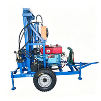 Plateforme de forage de puits d'eau hydraulique portable, plateforme de forage de puits d'eau de 100 mètres, plateforme de forage de puits d'eau mobile