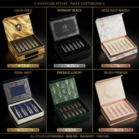Boîte d'emballage en carton rigide pour ampoules, avec logo personnalisé, design doré