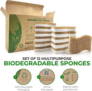 Esponja de Cocina Natural Biodegradable, Esponja Compostable de Celulosa y Nuez de Coco, Esponja Ecológica - Product Image 3