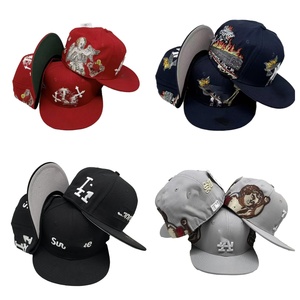 Gorras Clásicas Nuevas Originales con Logo Personalizado Estilo Era para Hombre, Gorra de Béisbol Ajustada de 6 Paneles, Visera Plana Vintage Cerrada - Product Image 2