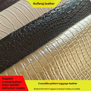 Tela de Cuero Sintético con Patrón de Cocodrilo Repujado, Impermeable, Resistente al Desgaste, Decorativa para Bolsos, Zapatos y Otros Usos - Product Image 6