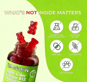 ओम कार्बनिक केटो एवी फ्लैट पेट पेट पेट पेट के सेब साइडर सिरका गुम्मस ऊर्जा और चयापचय का समर्थन करते हैं - Product Image 5