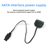 Cable de Extensión de Alimentación de 5V3Pin a Interfaz SATA, Adecuado para Ventilador de Refrigeración de Computadora, Adaptador de Extensión RGB