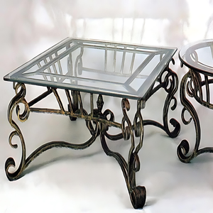 Modern Style Contemporary Design Outdoor Patio Garden <b>Metal</b> Wrought Iron Antique Finish Patio <b>Bench</b> Set for Cafe Coffee Shop - Product Image 3