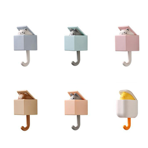 Cartoon <b>Hook</b> Self Adhesive Dormitory Bedroom Door Hangers <b>Hooks</b> Key Umbrella Towel Cap <b>Coat</b> Rack Wall Animal <b>Decoration</b> Rack - Product Image 5