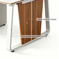 Bureau d'ordinateur en bois moderne et durable avec tiroir à dossiers - Design populaire
