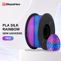 Filament d'imprimante 3D PLA Soie Arc-en-ciel BlazeNex pour la création de modèles décoratifs 1,75 mm 1 kg – Idéal pour l'impression de maquettes créatives