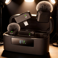 Microfono Lavalier Wireless con Riduzione Intelligente del Rumore, Microfono a Clip Universale per Telefono, Laptop, YouTube, TikTok