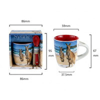Tasses à café en porcelaine de 11 oz avec logo personnalisé, motif kangourou et koala, pour boutiques de cadeaux – Vente en gros de mugs en céramique souvenirs d'Australie